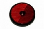Round red reflector with mounting hole - Pack of 2 (mp854)
